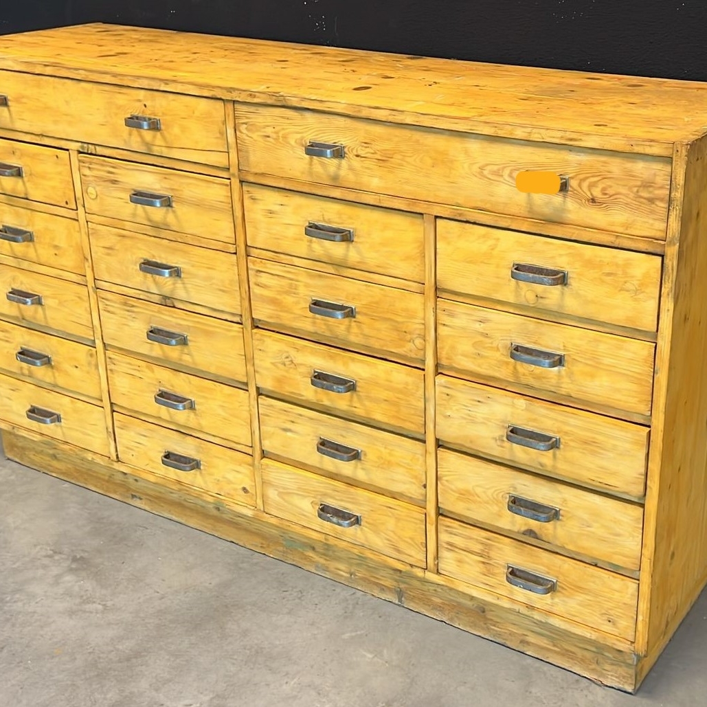 yellow drawer unit