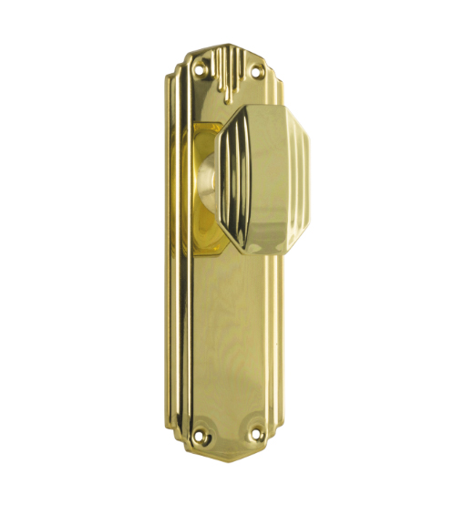 Napier Art Deco Door Knob - Long Backplate