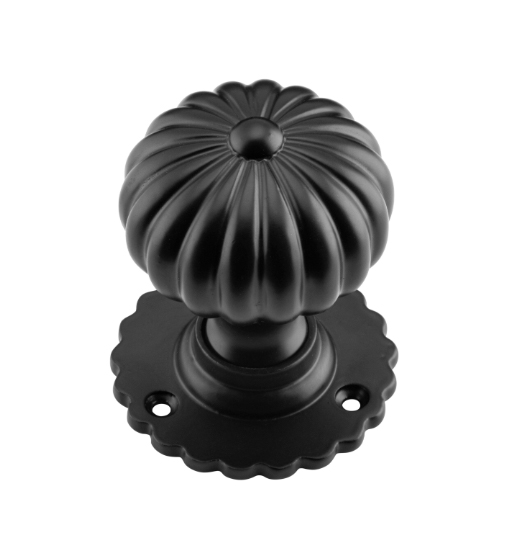 Fluted Mortice Knob - Round Rose