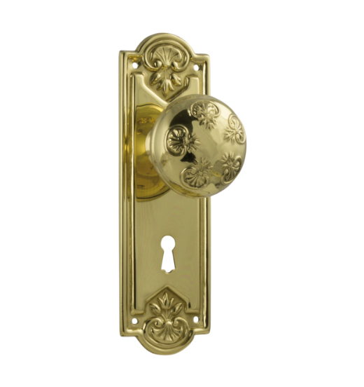 Nouveau Door Knob - Long Backplate