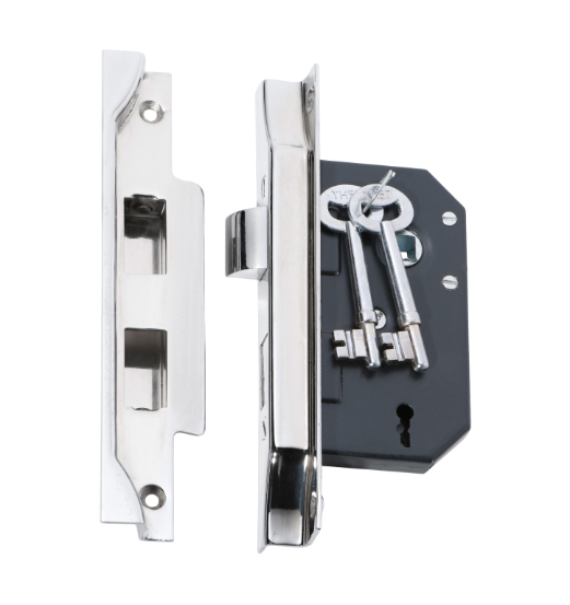 Rebated 3 Lever Mortice Lock - Backset 44mm