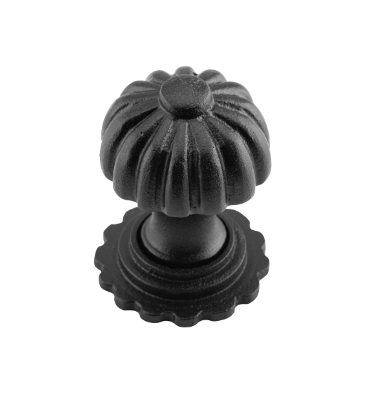 Fluted Cupboard Knob With Backplate - D32xP44mm