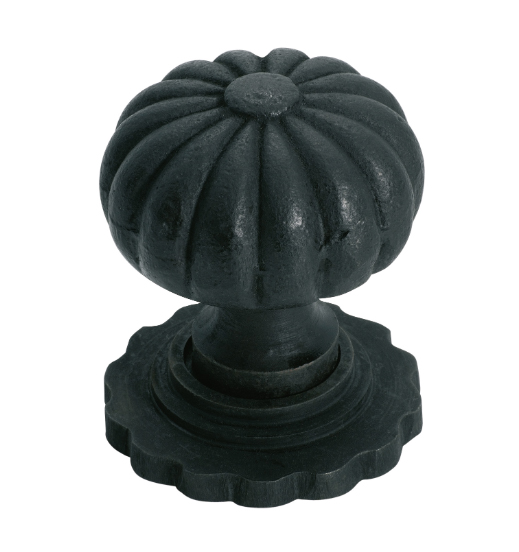 Fluted Cupboard Knob With Backplate - D38xP48mm