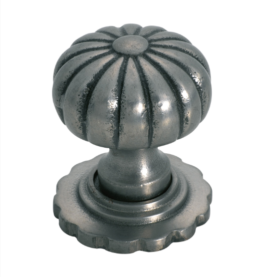 Fluted Cupboard Knob With Backplate - D32xP44mm