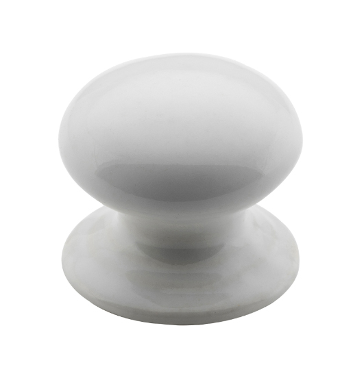 Round Porcelain Cupboard Knob - D30xP29mm