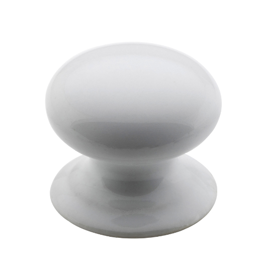 Round Porcelain Cupboard Knob - D35xP31mm