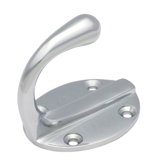 Single Robe Hooks - Oval Backplate