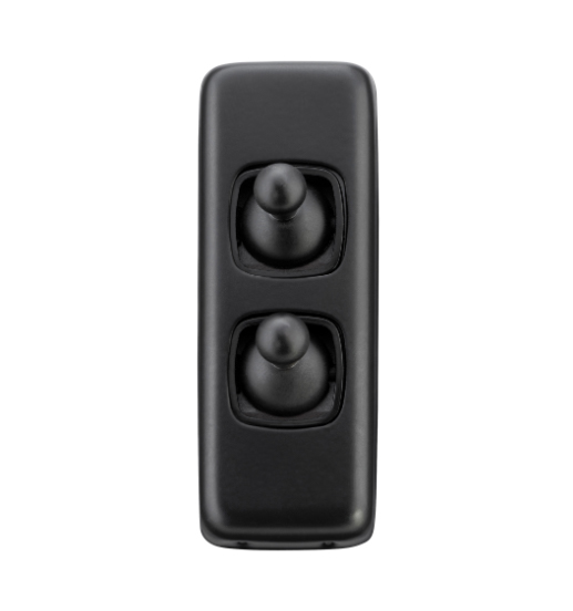 2 Gang Flat Plate Toggle Switches - W30mm