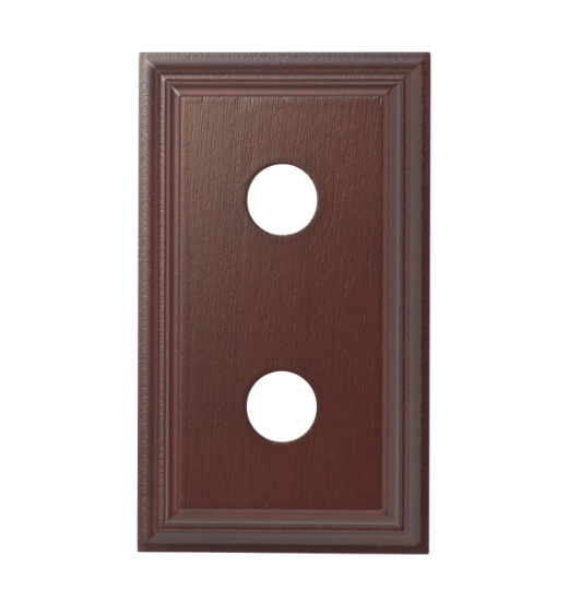 Double Switch & Socket Wood Blocks - Classic Profile