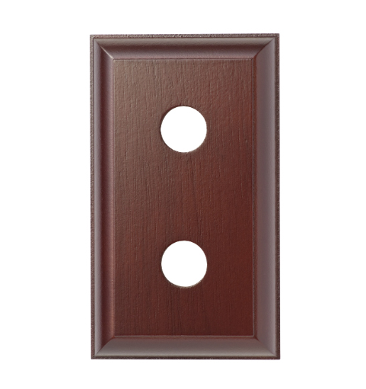 Double Switch & Socket Wood Blocks - Traditional Profile