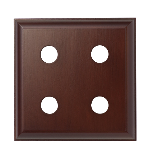 Quad Switch & Socket Wood Blocks - Traditional Profile