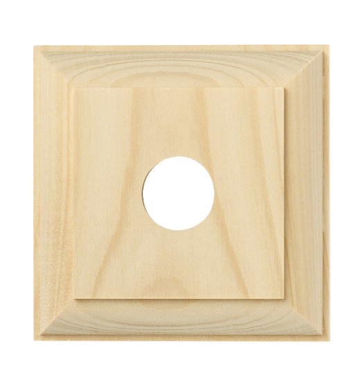 Single Switch & Socket Wood Blocks - Traditional Profile