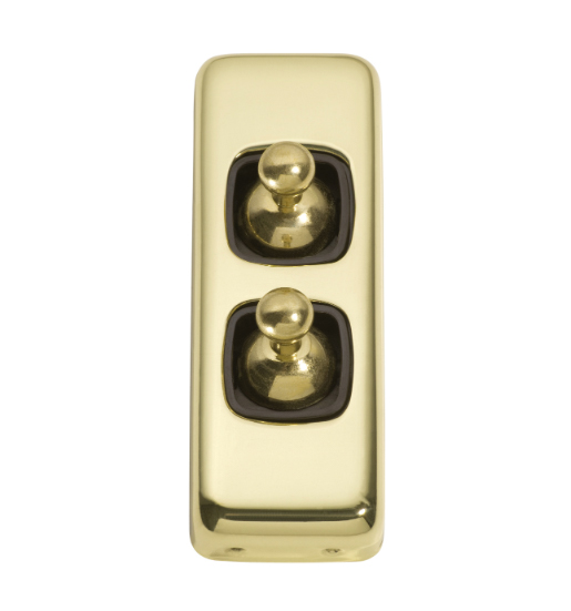 2 Gang Flat Plate Toggle Switches - W30mm