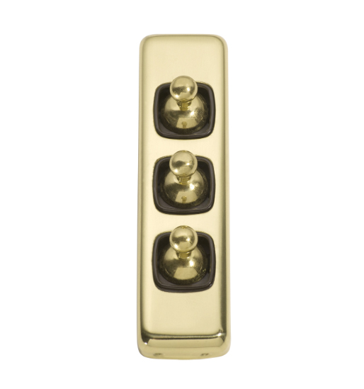 3 Gang Flat Plate Toggle Switches - W30mm