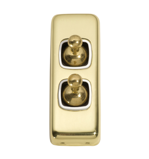 2 Gang Flat Plate Toggle Switches - W30mm