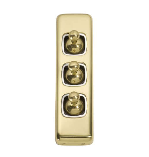 3 Gang Flat Plate Toggle Switches - W30mm