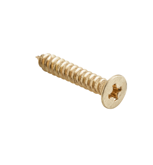 Hinge Screws - Solid Brass  L25mm 8 Gauge