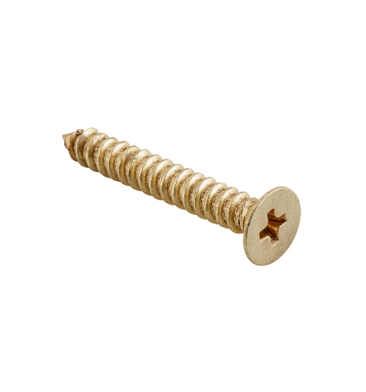 Hinge Screws - Solid Brass L32mm 10 Gauge