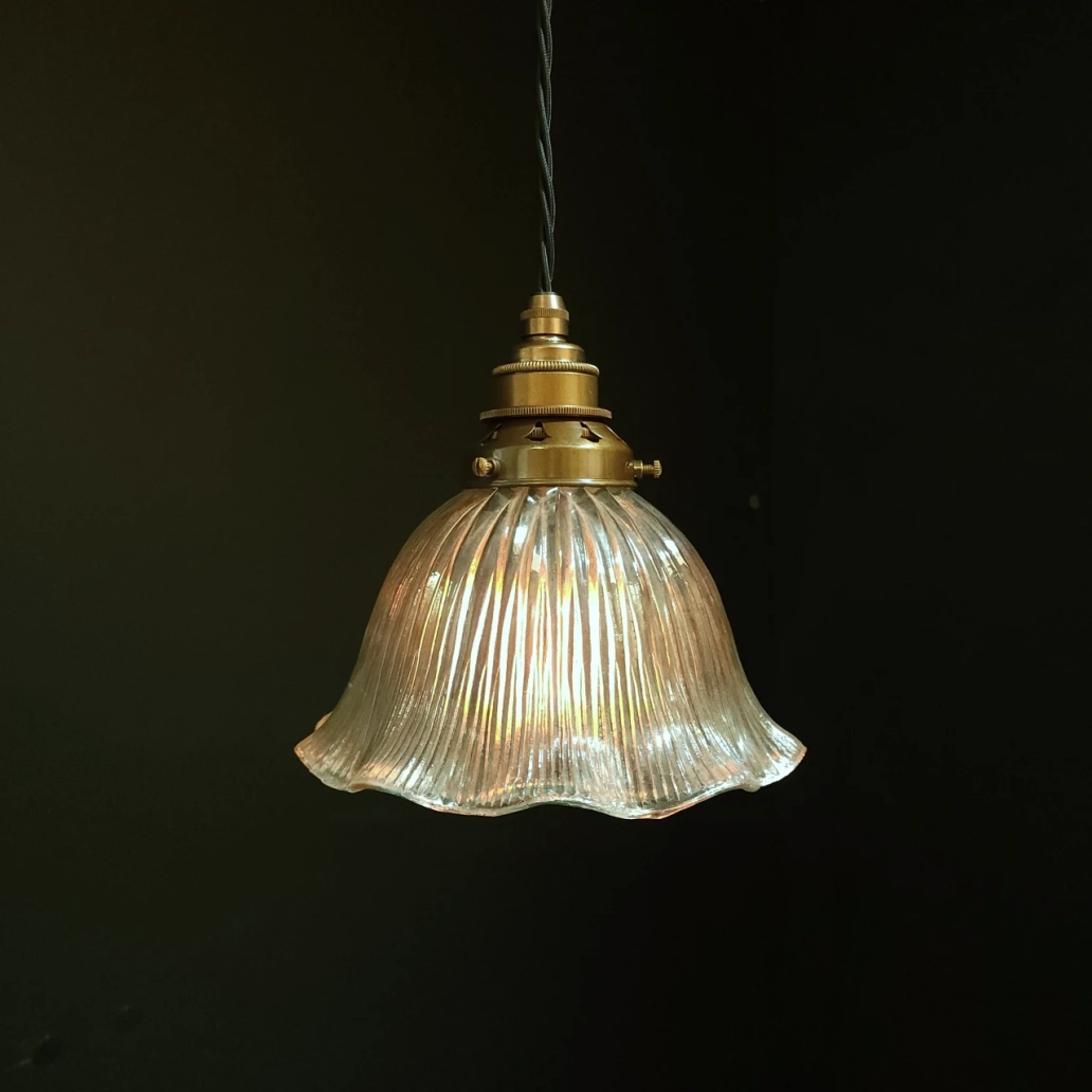 Fluted Pendant on OLD BRASS